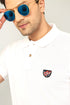 Men Navy Blue Polo T-Shirt
